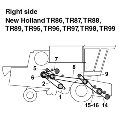 Rotor Vari-Drive Belt For New Holland Combines B03160 - Shoup